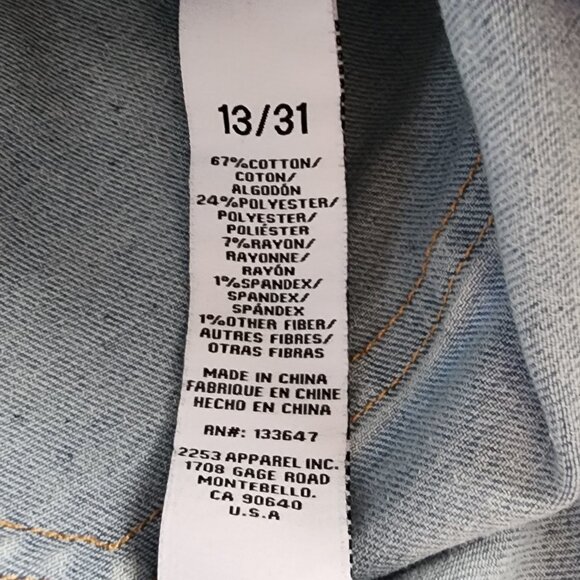 Regeneration by Celebrity Pink Blue Denim Cargo Mini Skirt in Mid Rise - Picture 9 of 9